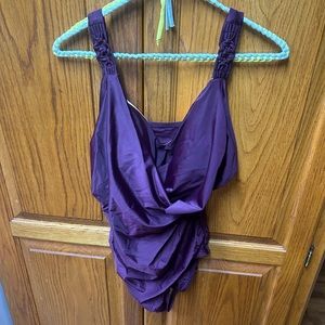 Plum one piece swim